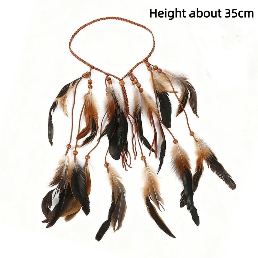 Feather Tassel Ethnic Headdress Boho Chic Bohemian Headband Indian Tribal Headband Gypsy Festival