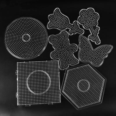 5mm Hama Beads Pegboard Template Toy DIY Perler Tool PUPUKOU Beads Educational Tangram Jigsaw Puzzle Iron Beads