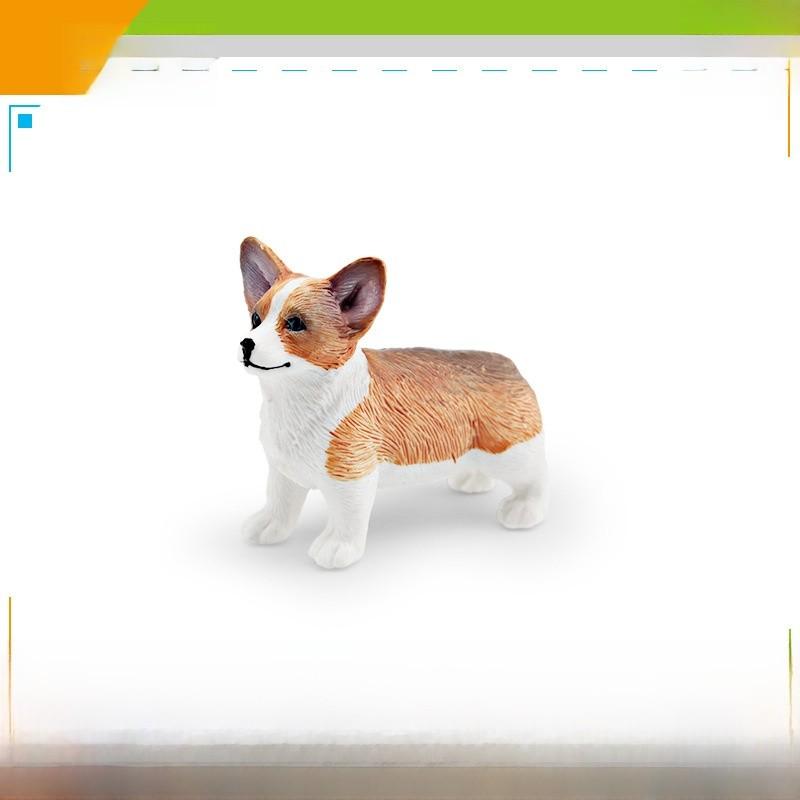 Corgi Pvc Dog Figure For Children Learning Playroom Decor With Durable Material