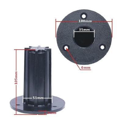 Universal Speaker Stand Top Hat Poles Mount Bracket For 12/15Inch Cabinets Heavy Duty Black Plastic Construction