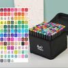 Genuine Dual-Tip Oil-Based Marker Pens - 120 Colors, Quick-Drying, Large Capacity for Elementary School Art.