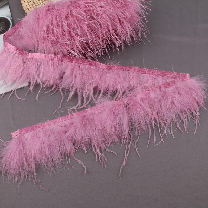 Ostrich Fur Turkey Feather Cloth Belt Diy Feather Handicraft Jewelry Clothing Luggage Decoration Material