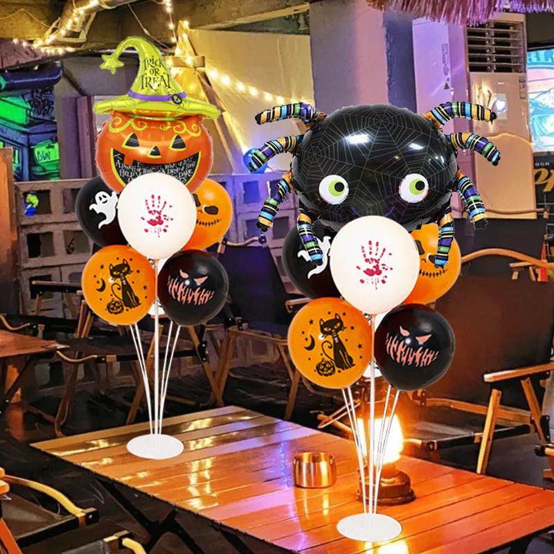 Halloween Pumpkin Atmosphere Balloons for Tables, Bars, Kindergartens, and Shopping Mall Displays