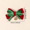 2Pcs Letter “Merry Christmas” Bow Hair Clip Exquisite Velvet Bow Bell Pendant Hair Accessories For Girls Xmas Party Hairpin Gift