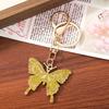 Sparkling Rhinestone Butterfly Keychain Women Girls Car Key Ring Holder Backpack Pendant Purse Bag Charm Decoration Accessories