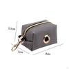 Canvas Dog Poop Bag Holder Waste Dispenser with Zipper Puppy Scratch Resistant Zipped Container