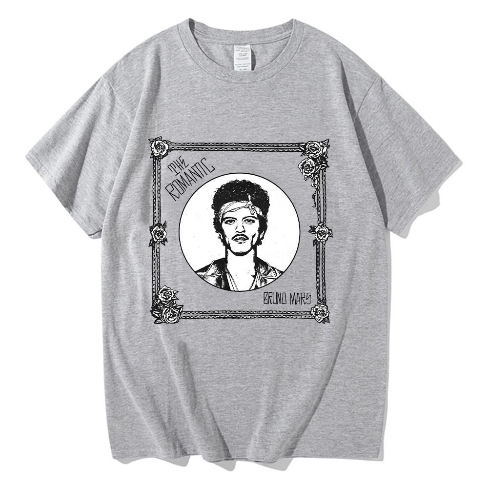 Bruno Mars "The Romantic" Tee Bruno Mars 2026New Album T-shirt Unisex Youth and Adult T-shirt Cotton High Quality Y2K T Shirts couple matching outfits