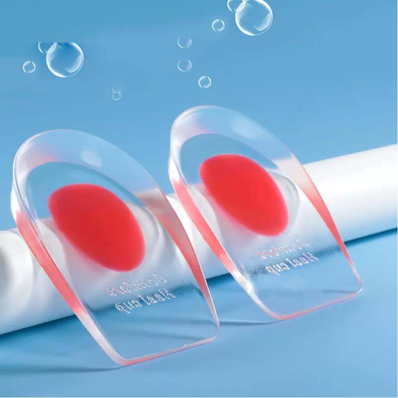 Silicone Heel Cups Gel Insoles for Shoes Men Women Heel Spurs Pain Relief Inserts Foot Cushion Height Increase Template Shoe Pad