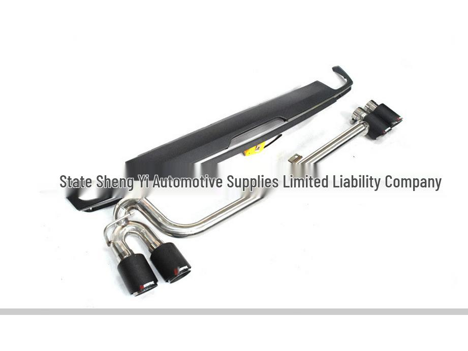 Compatible 16 Cadillac CT6 Upgrade: Four-Outlet Exhaust Pipe & Rear Lip Tail Throat for 28T to 40T Enhancement