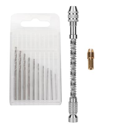 Portable Semi Automatic Pin Vise Hand Twist Drill Bit Jewelry DIY Making Processing Tool