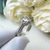 Vinregem Elegant 100% 925 Sterling Silver 3EX VVS1 D Color Round Cut 6.5MM 1CT Real Moissanite Diamonds Ring Wedding Engagement Fine Jewelry Gifts