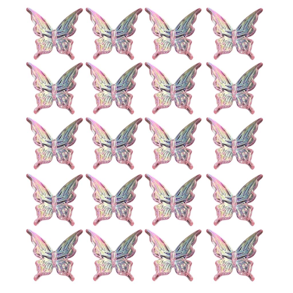 Pack Of 20 Colorful Butterfly Beads for Jewelry Making and Craft Projects Loose Spacer Beads for Necklaces Bracelets