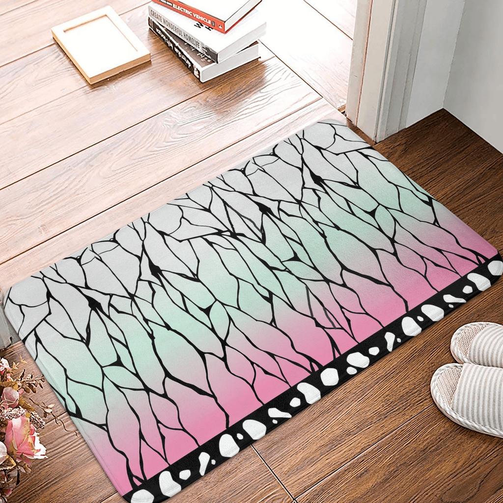 Demon Slayer Anime Doormat Anti-Slip Bath Kitchen Mat Garden Garage Door Floor Entrance Carpet Rug