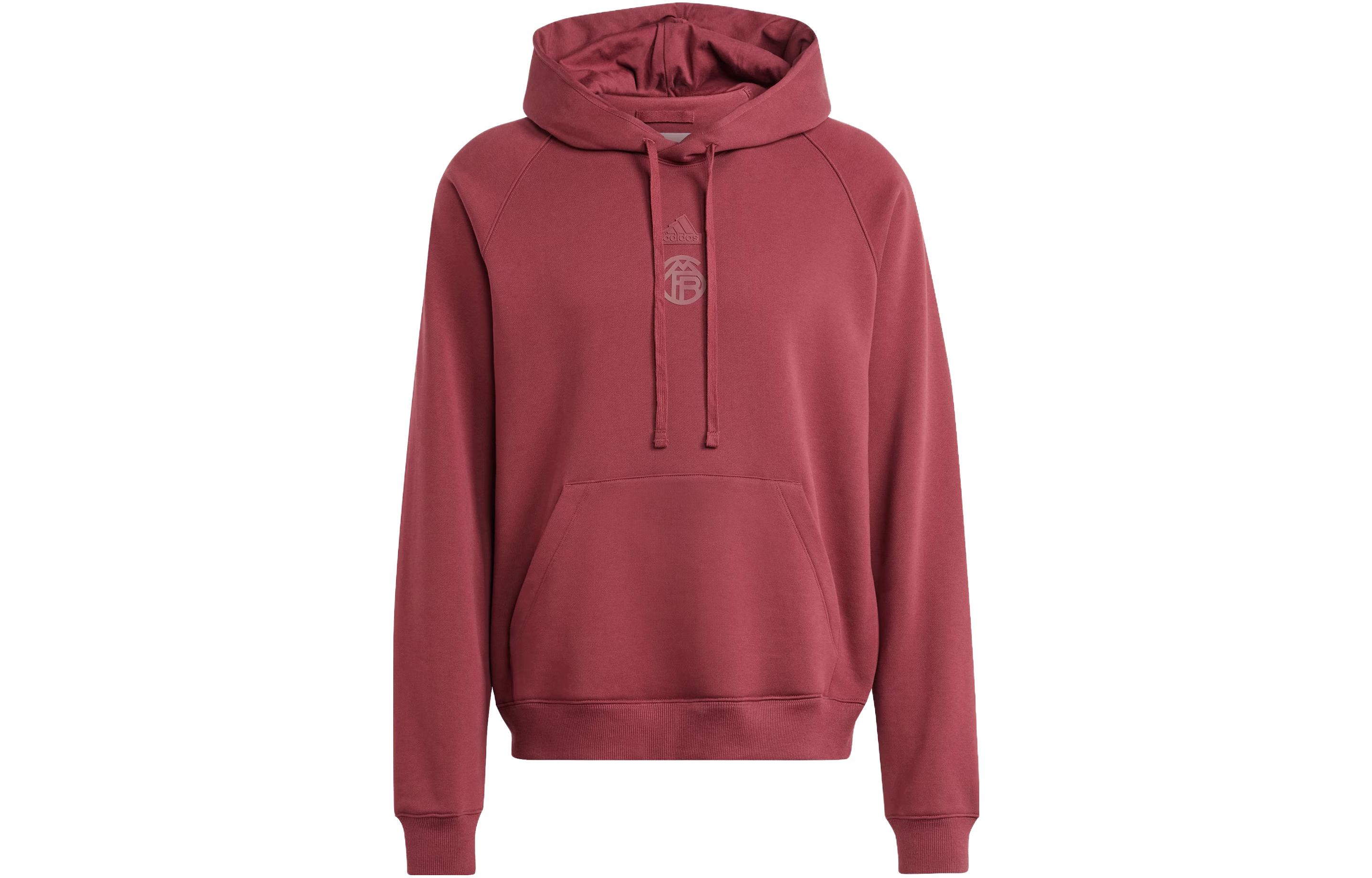 Adidas FC Bayern Sweatshirts Men s Dark Red Hooded Moderate Regular HY3303 XXL
