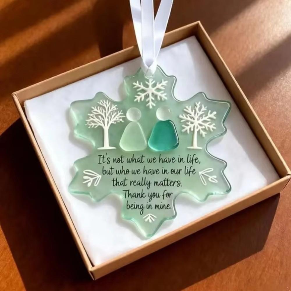 Handmade Xmas Hanging Decor Reusable Christmas Ornaments Snowflake Ornament  New Year Party Decor