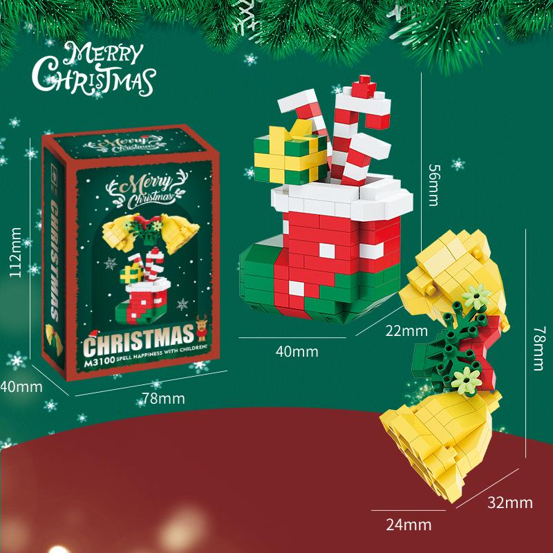 Christmas Building Block Toys: Compatible with Lego—Santa Claus, Christmas Tree for Kids