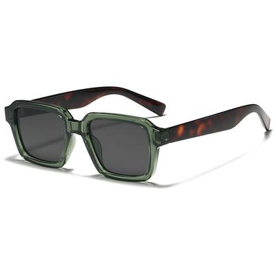 Ins Beliebte Mode Quadratische Sonnenbrillen Damen Retro GRÜNE Gläser UV400 Herren Trendige Sonnenbrillen