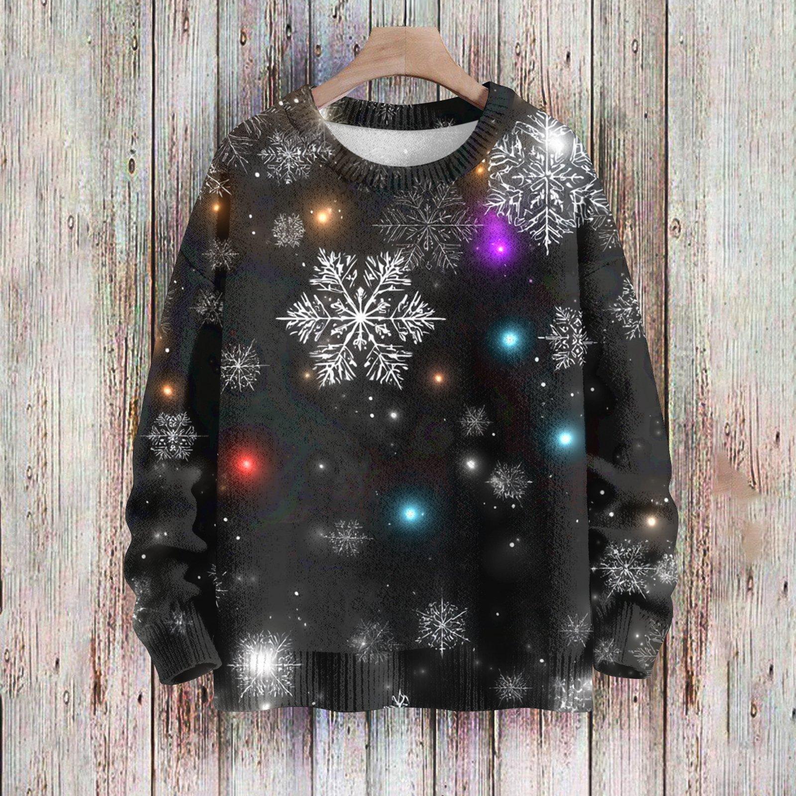 

Рождественские толстовки для женщин Вязаный свитер Милая рубашка Осенний свитер с круглым вырезом Топы XXXXXL