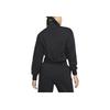 Nike Sportswear Letter Print Half-Zip Cropped Sweatshirt Women Tops Black FQ7980-010