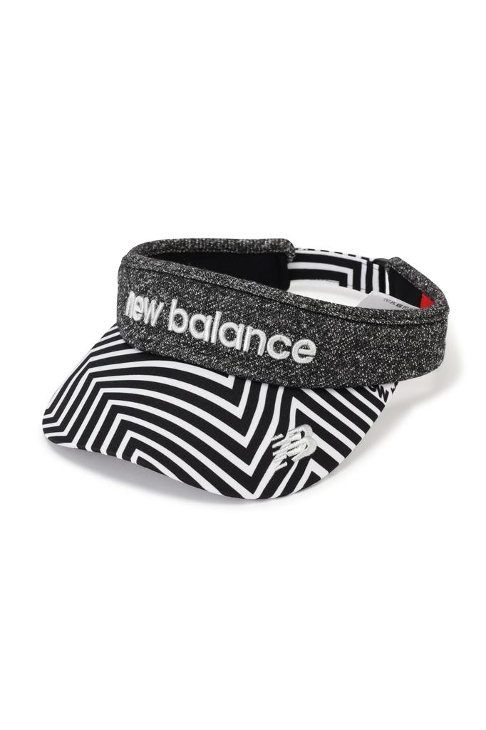 Golf Sun Visor Zebra Sweat Absorbent Quick Drying FR [New Balance] Women's (3D Pattern/COOLMAX Slip) / 012-3287512 010_Black