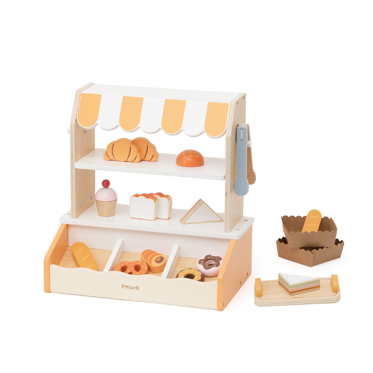PolarB Магазин свежеиспеченного хлеба Деревянная игрушка для ролевых игр, Милый подарок для детей от 3 лет (TYPR44296)