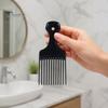  Pettine per Acconciatura Uomo Donna, Denti Larghi Sollevante Districante, Plastica Afro Riccio, Spesso