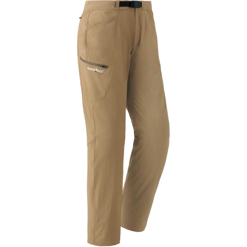 

MONTBELL Однотонные повседневные брюки с карманами на молнии, унисекс M дубильная кора