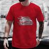 Men's Street T-shirt Car Motorsport Drifting Print Tops Tees Summer T Shirt Stylish Oversized Tee Shirt for Men Tshirt Clothing