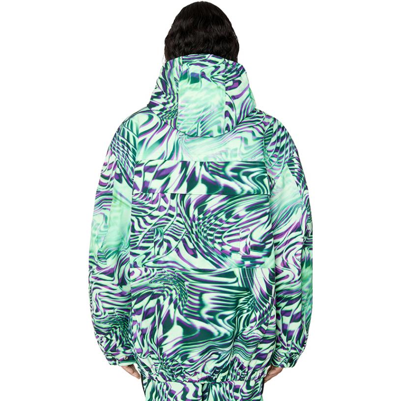 Diesel FW22 Puffer Jacket Unisex Black White Green A066790HYZQ5INA