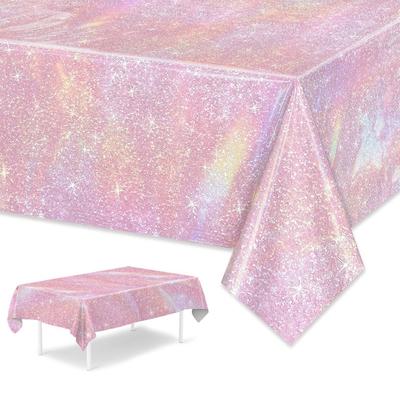 Purple Laser Table Cover Aluminum Film Party Decoration  Birthday Wedding Party Supplies