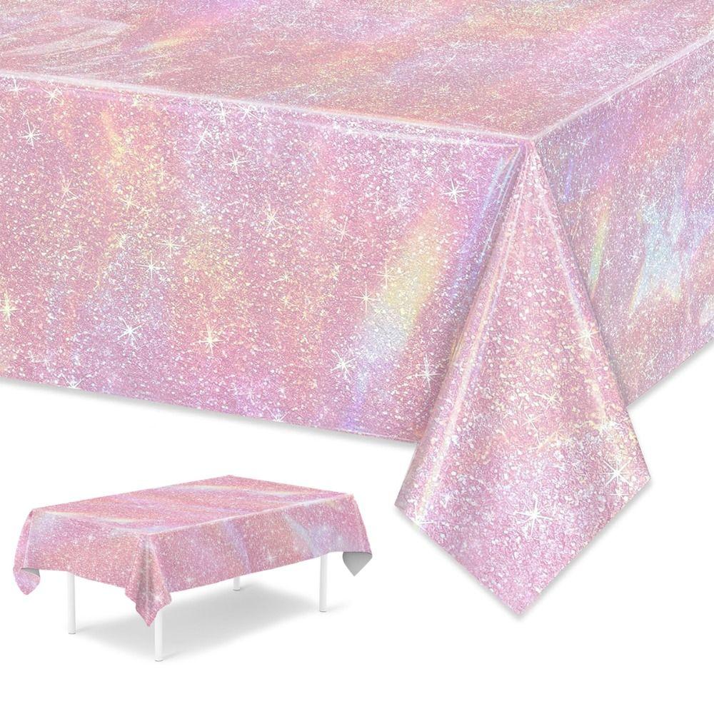 Shiny Disposale Tablecloth Aluminum Film Party Decoration  Birthday Wedding Party Supplies