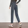 Harlan Jeans mit hoher Taille für Damen Herbst Retro Birnenförmiges Design mit einer schlanken Baggy Rüben-Daddy-Hose