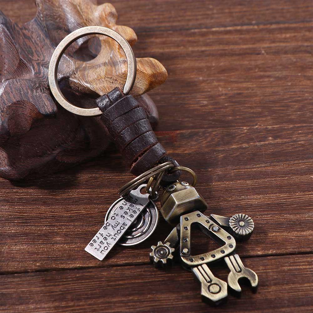 

Decoration Bag Ornaments Interior Accessories Key Holder Backpack Pendant Robot Keychain Keyrings