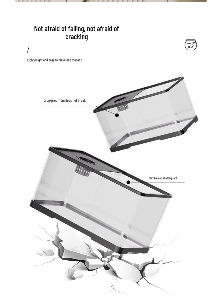 Kompaktes, umweltfreundliches Goldfischglas 2025 mit Filterung, Sauerstoffzufuhr, Abdeckung - Ideal für kleine Wohnzimmer
