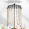 Rotating Jewelry Display Stand Detachable Acrylic Metal Organizers for Necklaces Bracelets Earrings 360 Degree Showcase