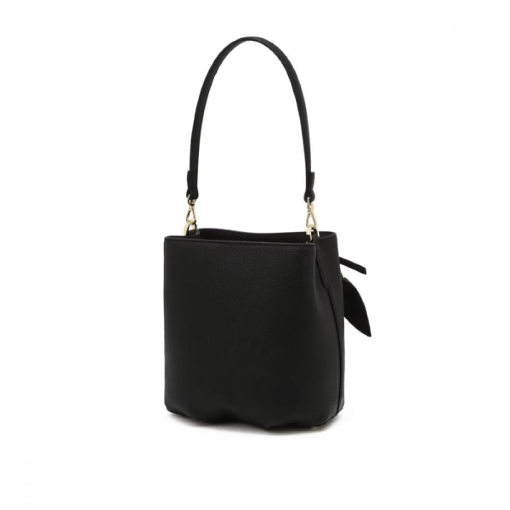 Daks Black Dd Logo Leather Shoulder Bag Dcba6e332bk