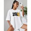 Smile Club Cartoon Printing T-Shirt Unisex Summer Cool Tshirts Hip Hop Cotton Tee Clothes Soft Casual Fashion Short Sleeve Female
