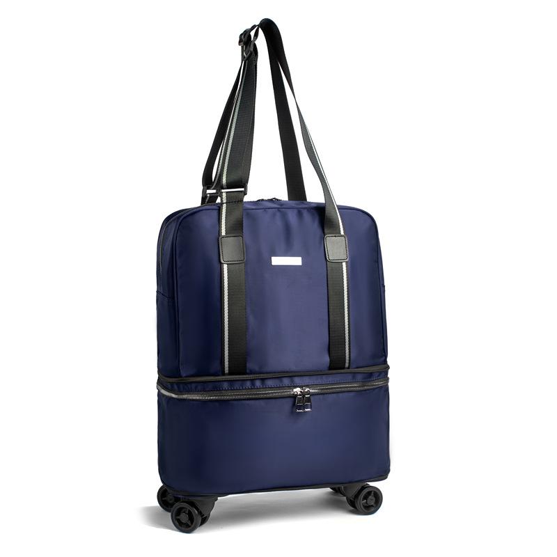 

Портативный водонепроницаемый багаж большой емкости, легкая и легкая сумка для хранения багажа на дальние расстояния и дорожная сумка L синий