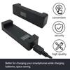1 Slot Battery Charger Multifunctional Universal Mobile Battery Charger Accessories Fast Charging for 6-9cm Batteries with Cable