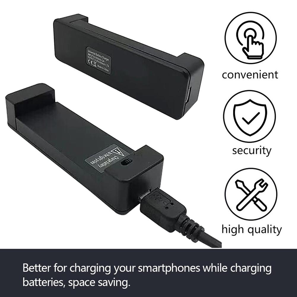 1 Slot Battery Charger Multifunctional Universal Mobile Battery Charger Accessories Fast Charging for 6-9cm Batteries with Cable