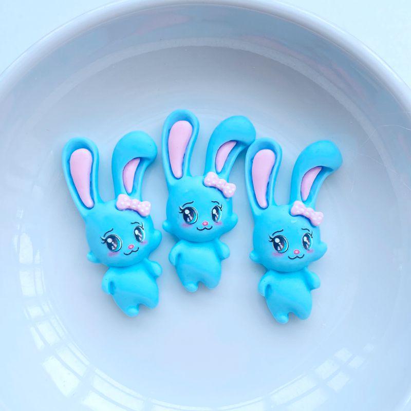 10Pcs New Cute Resin Mini Cartoon Rabbit Series Flat Back  Scrapbooking DIY Jewelry Craft Decoration Accessories