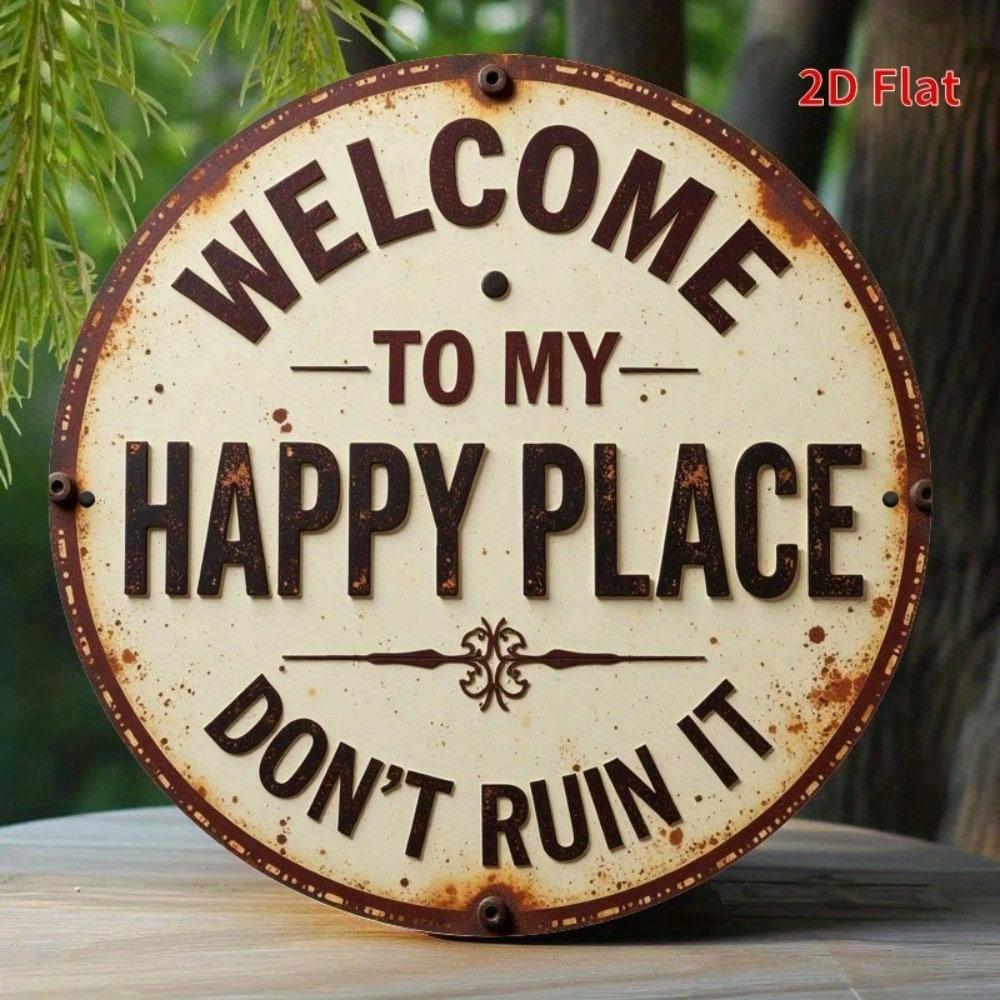 1pc Funny Plate Metal Tin Sign Wall Decor Farmhouse Garage Bar Cafe Kitchen Bathroom Bedroom Home Room Studio