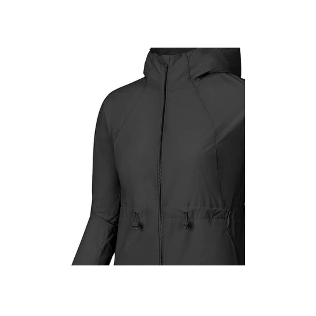 Skechers Hooded Comfortable Solid Long Sleeve Jacket Women jackets Carbon-Black P225W006-0018