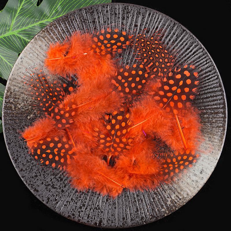 Plumes à Pois Naturelles pour Accessoires de Bâtonnet Jouet pour Chat DIY - 50 pcs.
