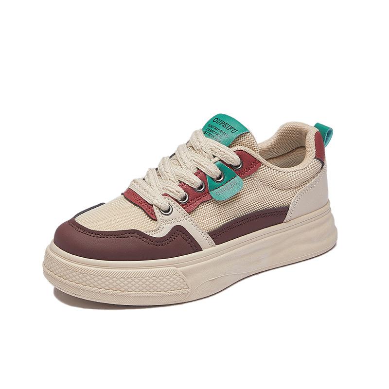 Spring White Shoes New Style of Female Students' Thick-soled Height-enhancing Sports Shoes Casual
