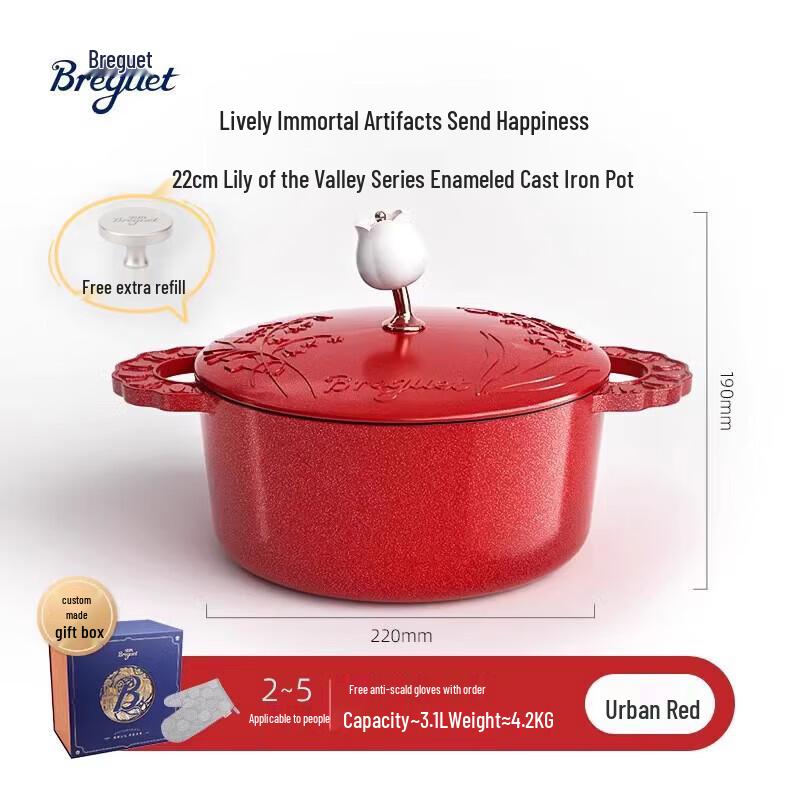 Baoji Breguet Lily of the Valley Enamel Pot