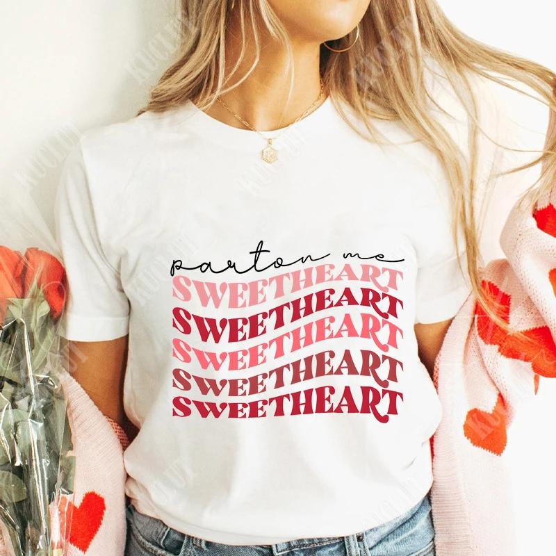 

Ретро-дизайн ко Дню святого Валентина. 3D-принт футболки для женщин. Футболки с сердечками. Футболки с коротким рукавом. Женская одежда. Повседневная мода на День святого Валентина. 6XL