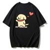 Maltese Dog Couple Cute Simple Pen Line Dog Aesthetic Clothing Unisex Style Graphic T Shirts Cartoon New In Tops Tees Tshirt