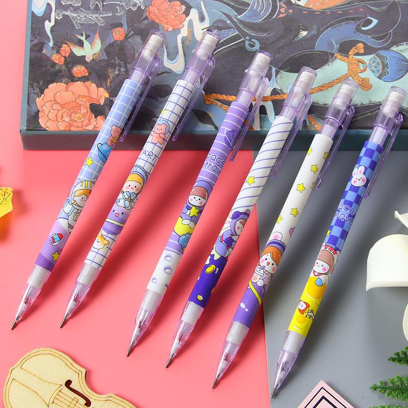 Creative Honey Peach Cute Mechanical Pencil for Students, High-Value, Sharpless, Push Design