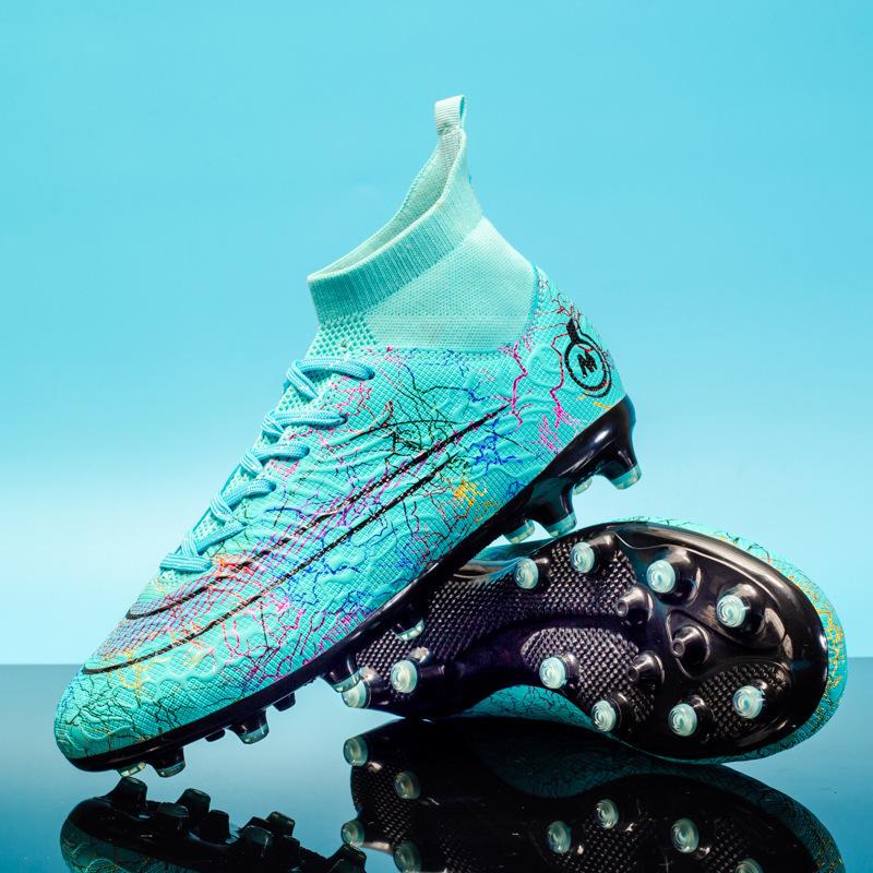 X8 World Cup high-top football shoes boys large-size students long nails broken nails competition training shoes 33